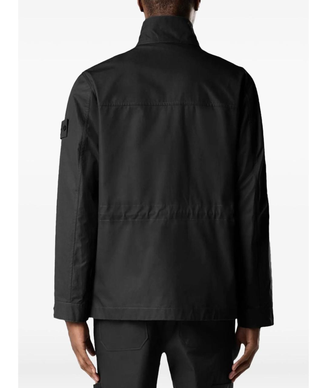 STONE ISLAND Черная хлопковая куртка, фото 2