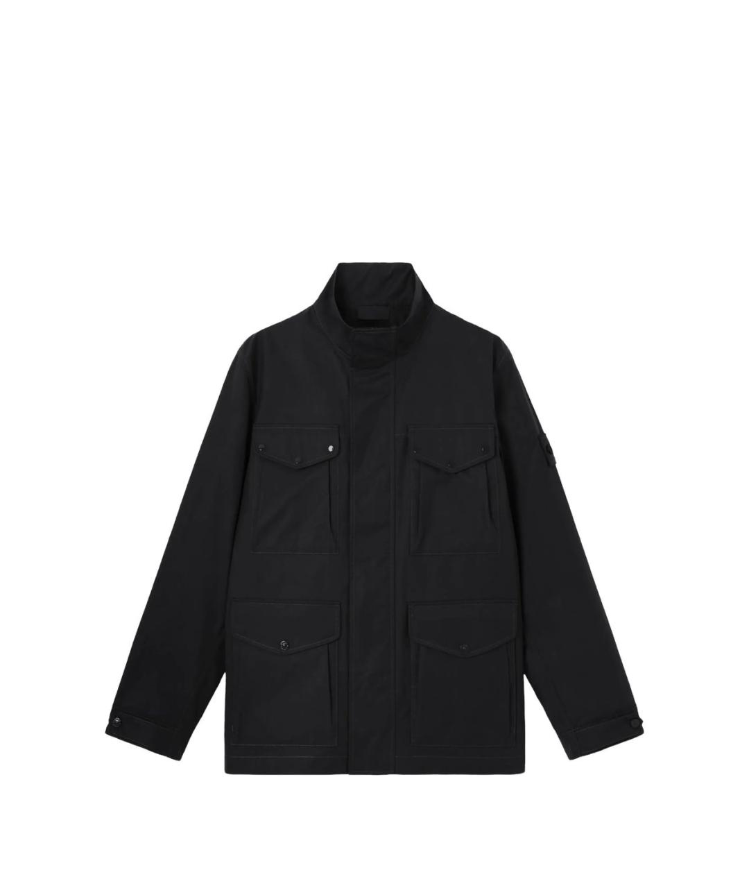 STONE ISLAND Черная хлопковая куртка, фото 1