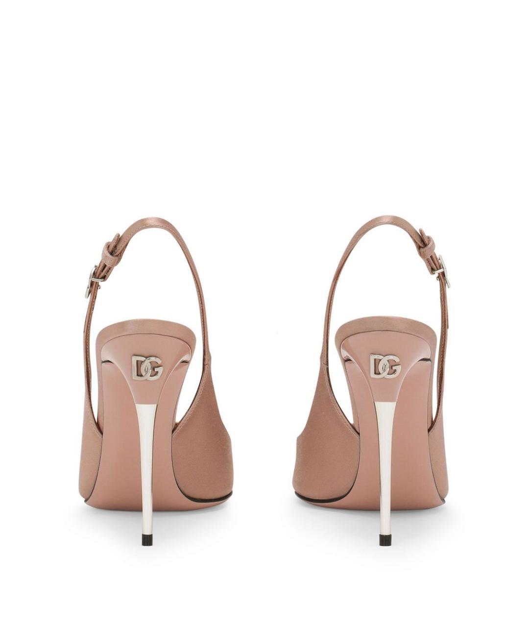 DOLCE&GABBANA Бежевые текстильные туфли, фото 3