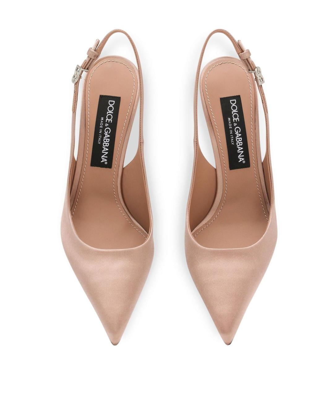 DOLCE&GABBANA Бежевые текстильные туфли, фото 2