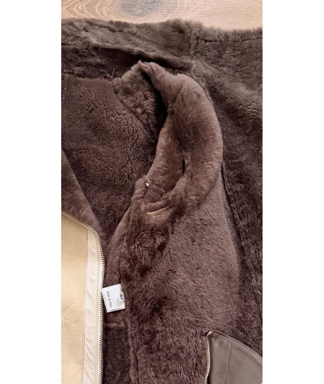 BLANCHA Бежевая замшевая дубленка, фото 7