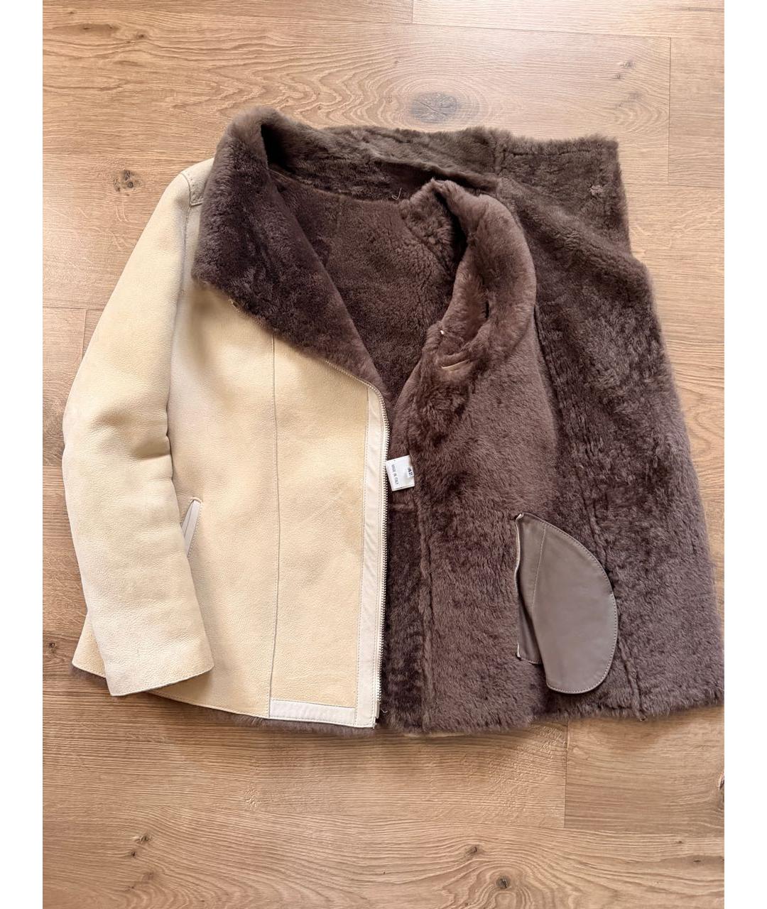 BLANCHA Бежевая замшевая дубленка, фото 3