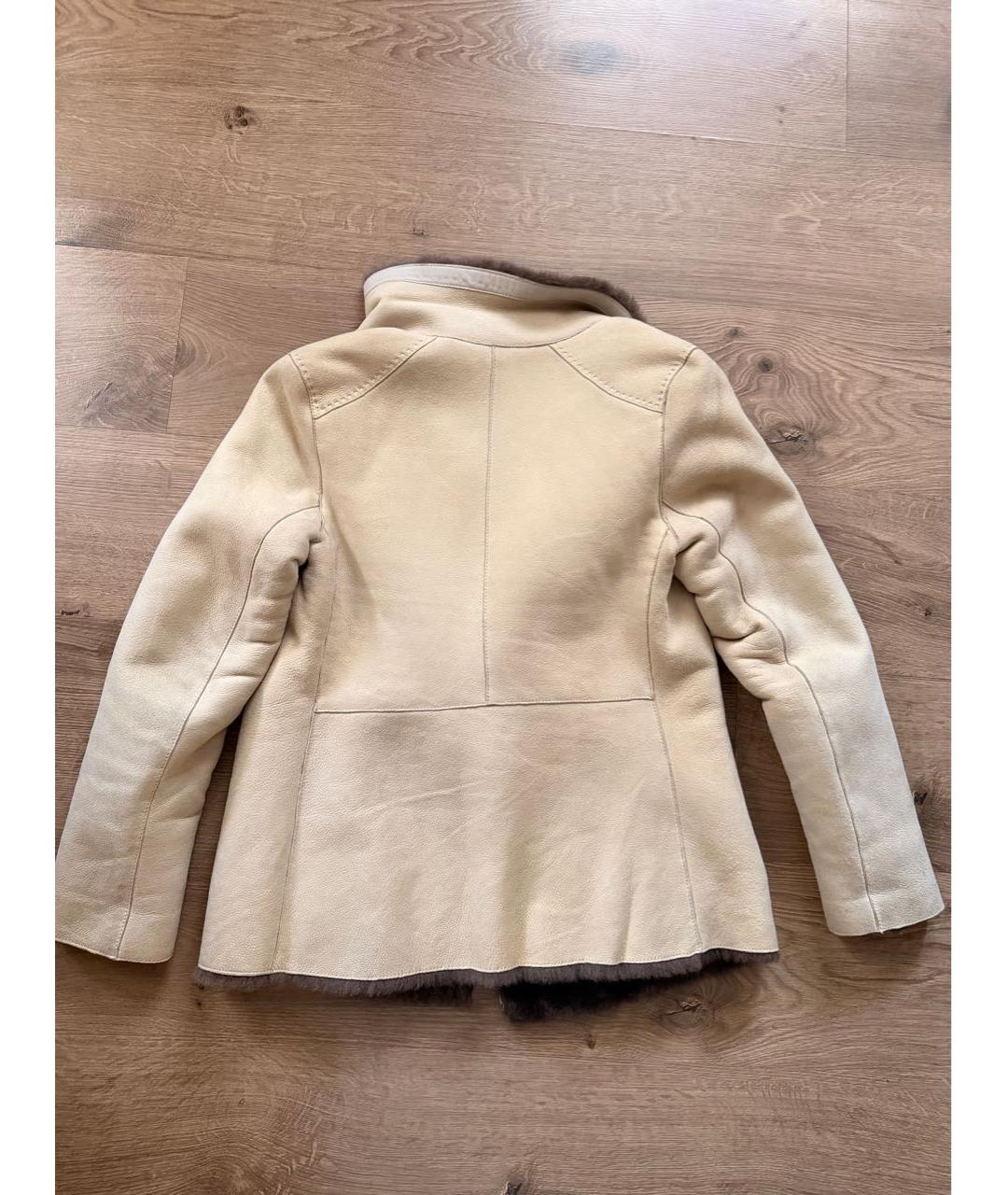 BLANCHA Бежевая замшевая дубленка, фото 2