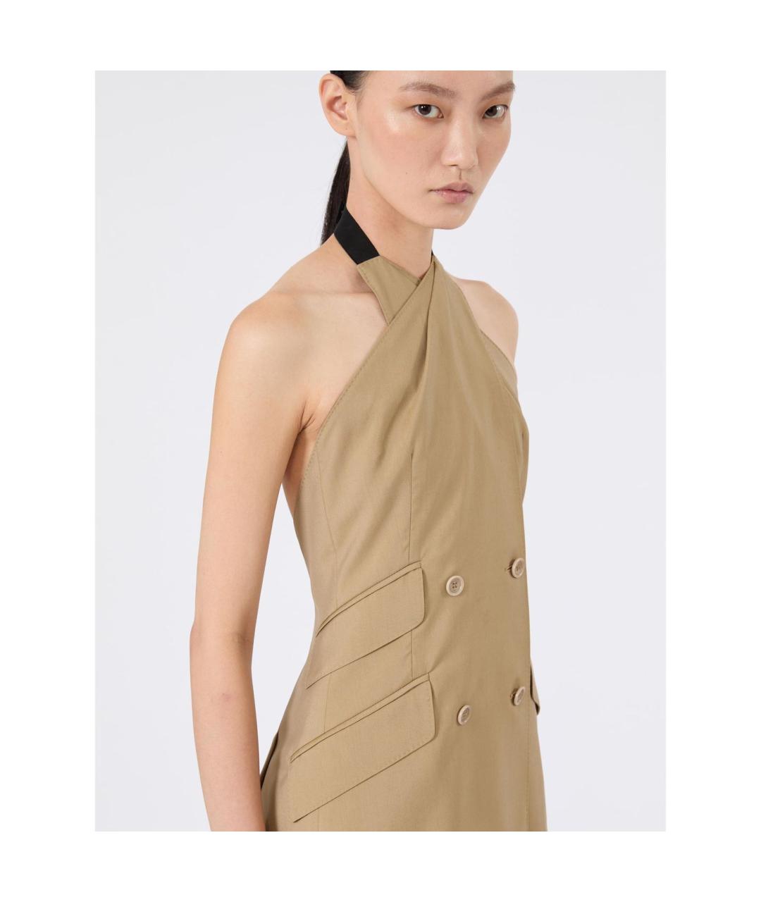 MAX MARA Бежевая шерстяная жилетка, фото 4