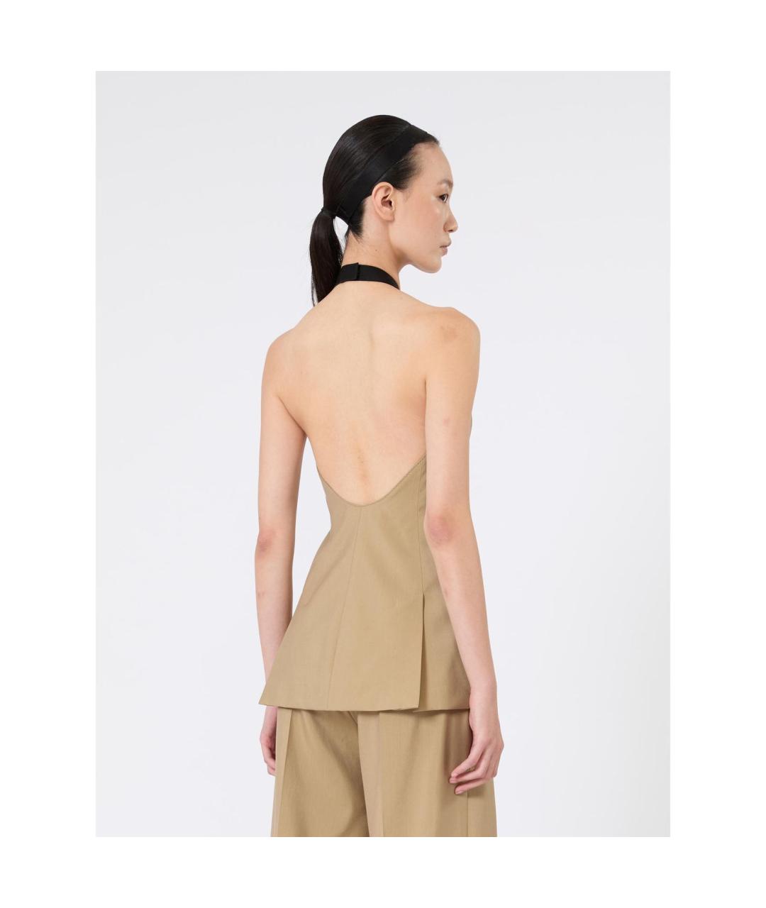 MAX MARA Бежевая шерстяная жилетка, фото 3