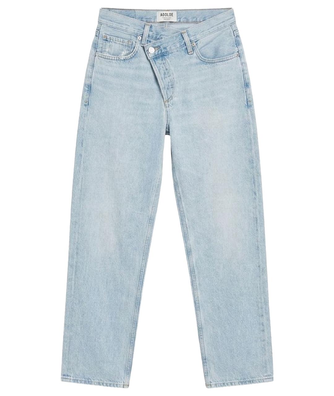 AGOLDE Голубые хлопковые прямые джинсы, фото 1