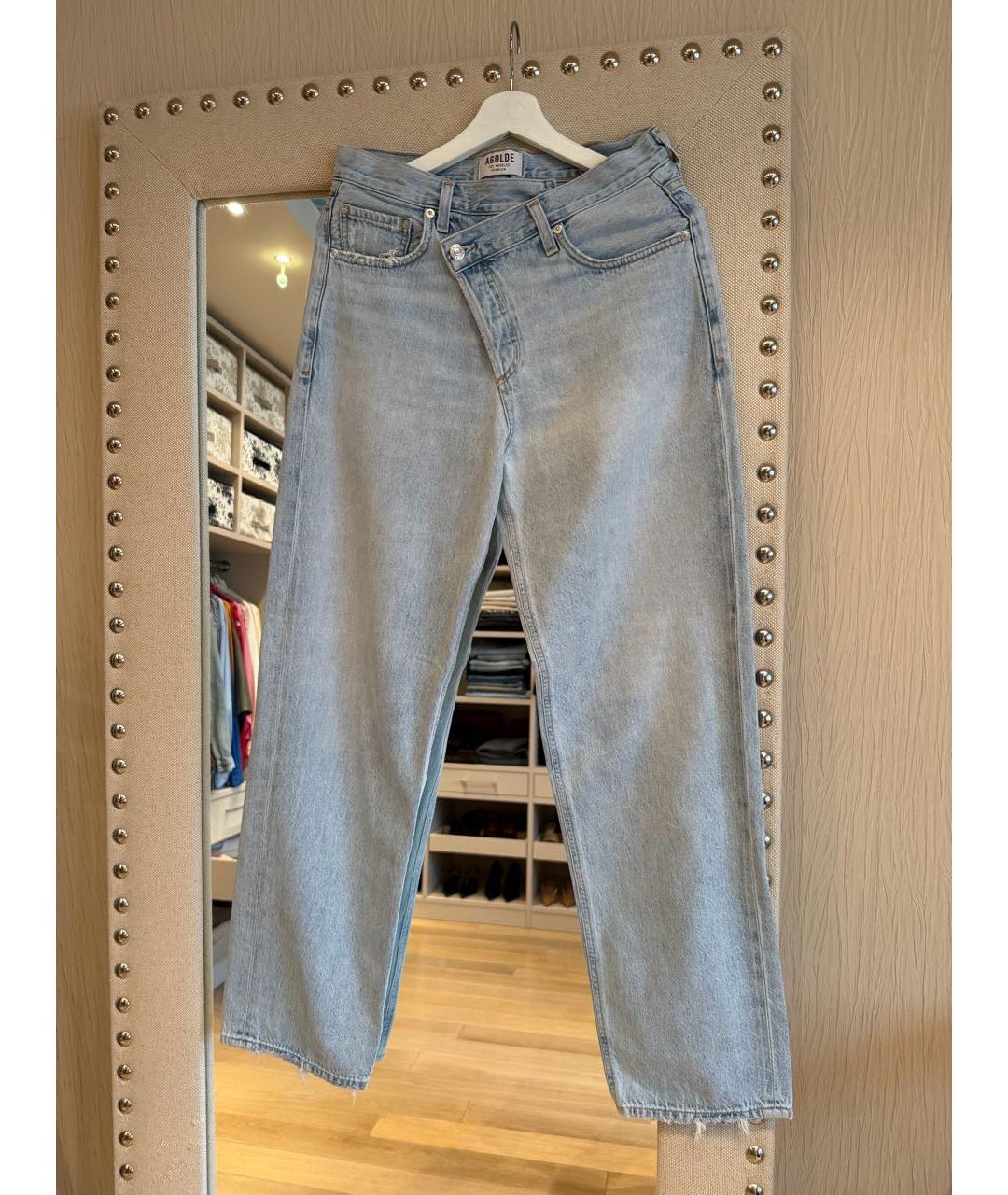 AGOLDE Голубые хлопковые прямые джинсы, фото 6