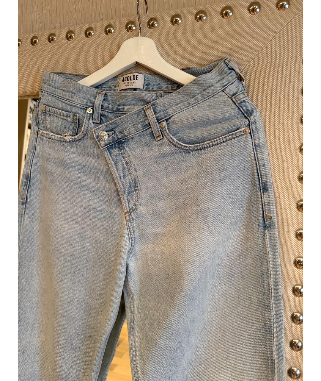 AGOLDE Голубые хлопковые прямые джинсы, фото 2