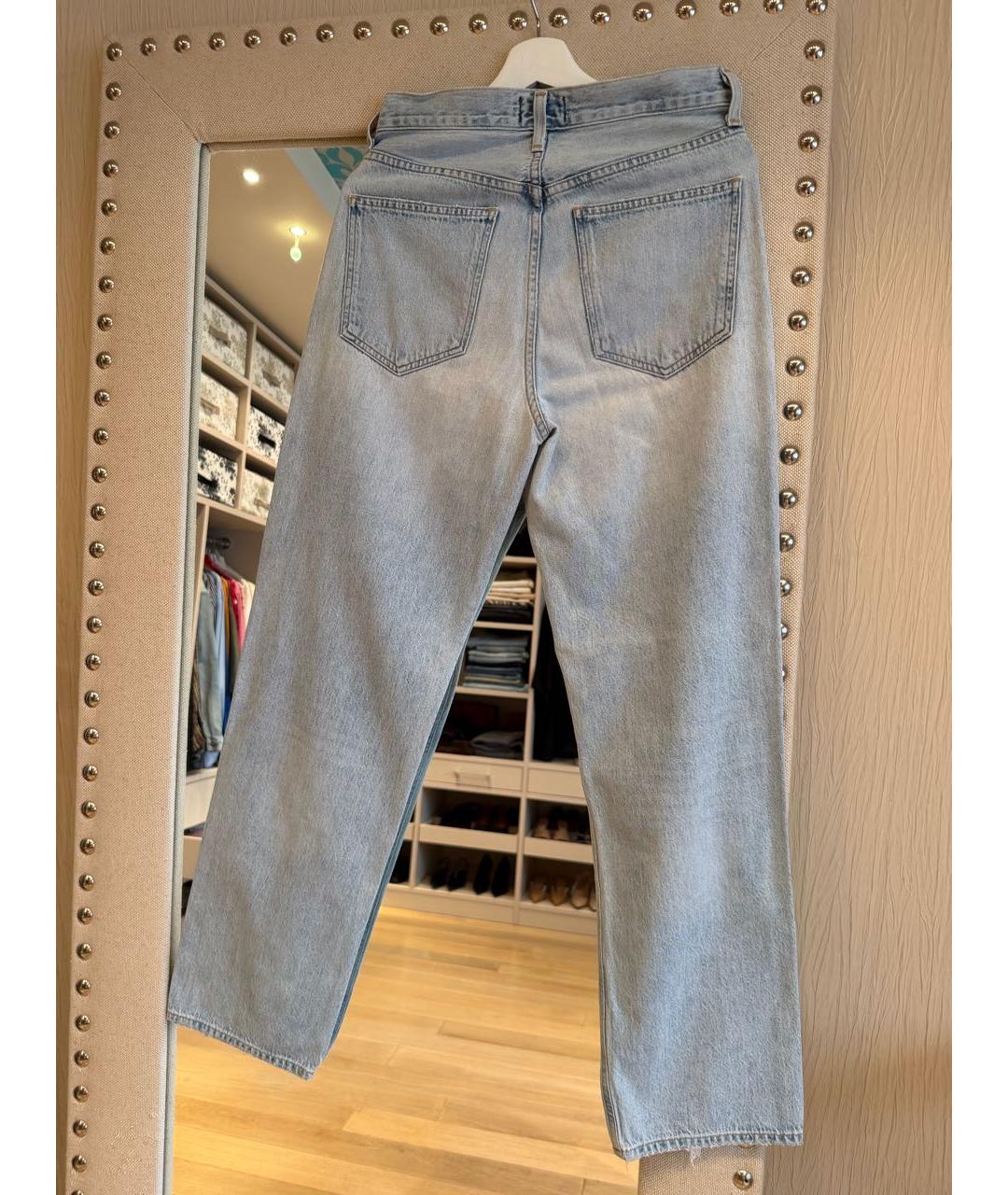 AGOLDE Голубые хлопковые прямые джинсы, фото 3