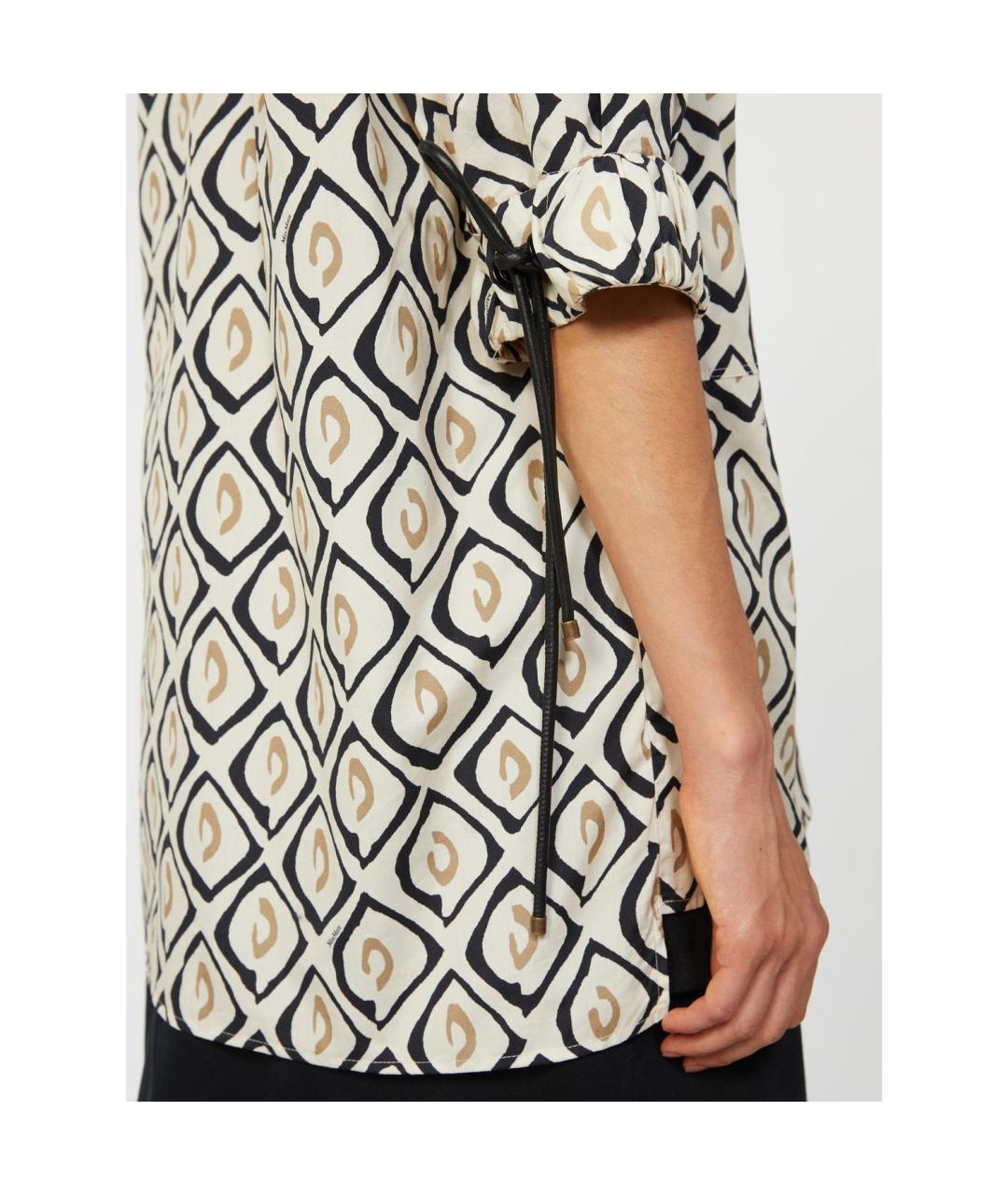 MAX MARA Бежевая хлопковая рубашка, фото 4