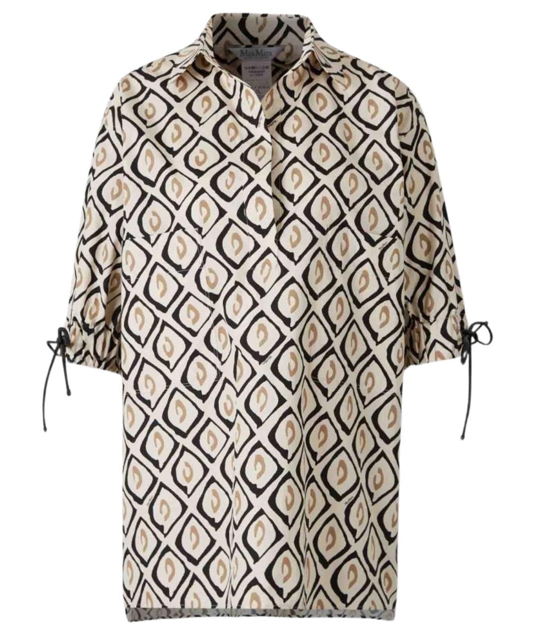 MAX MARA Бежевая хлопковая рубашка, фото 1