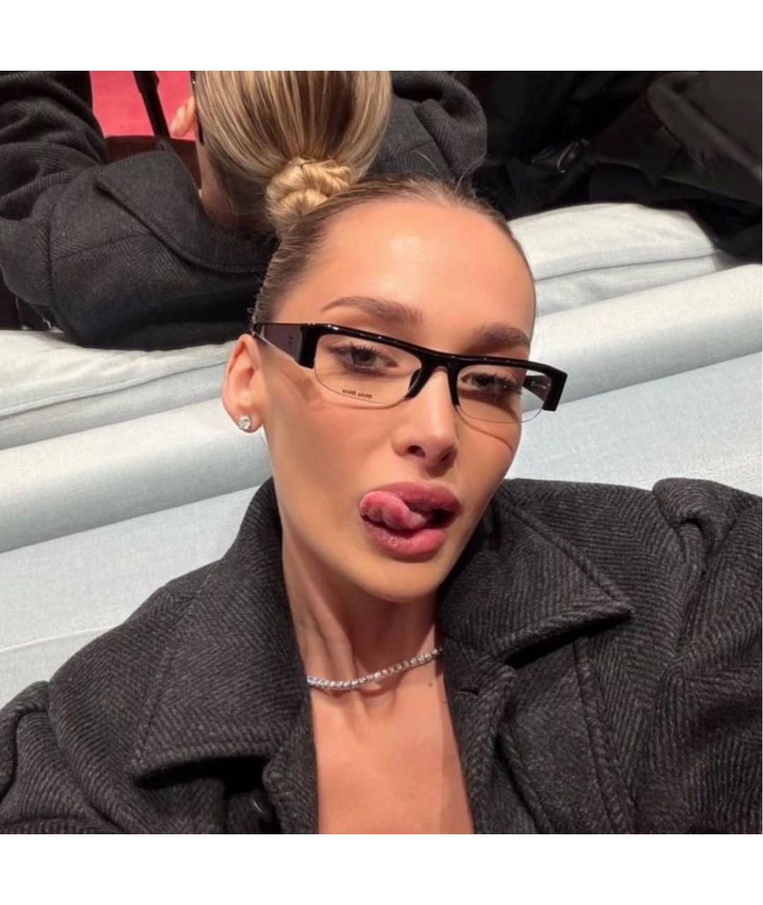 MIU MIU Черные пластиковые солнцезащитные очки, фото 5