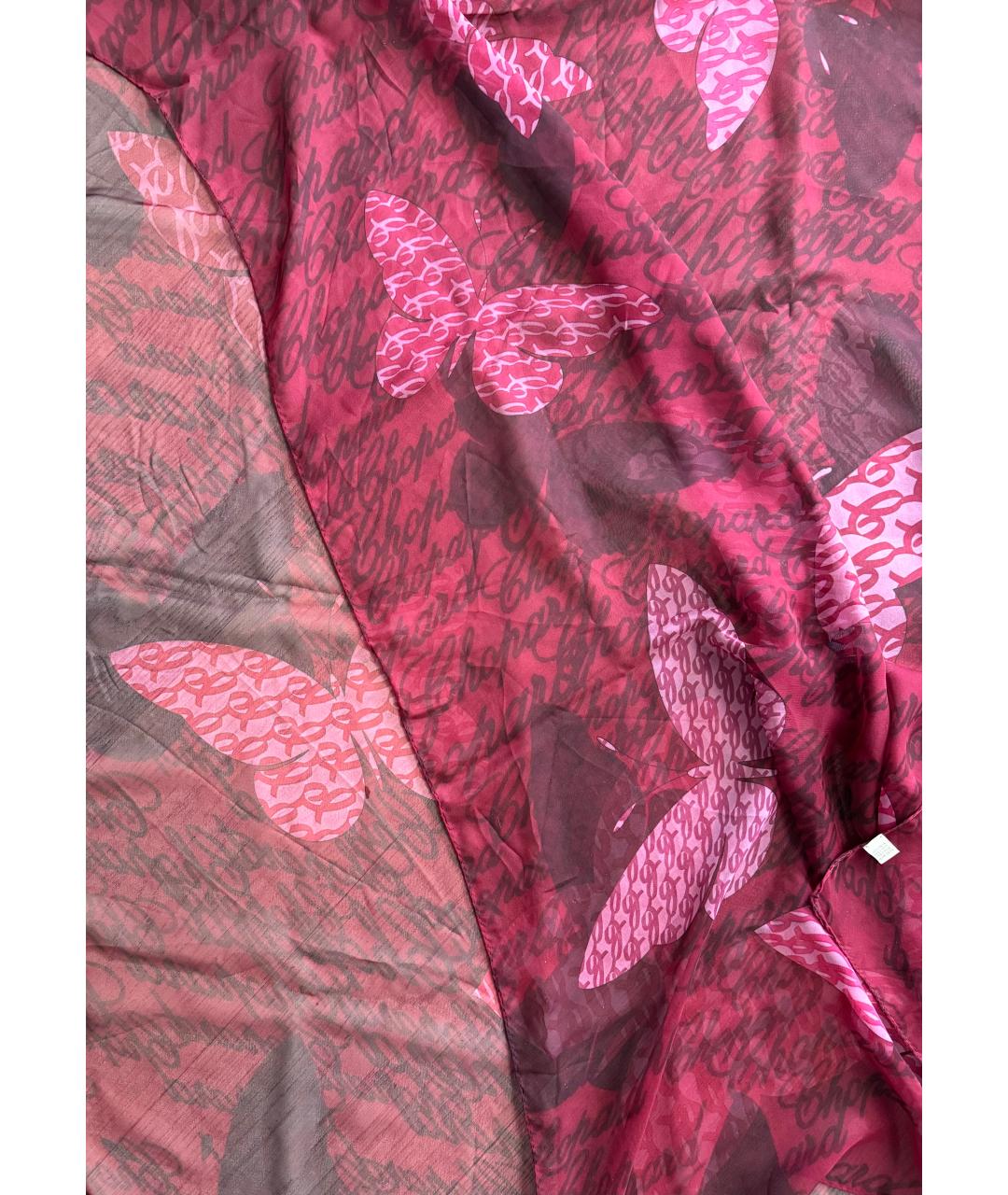 CHOPARD Розовый шелковый шарф, фото 2