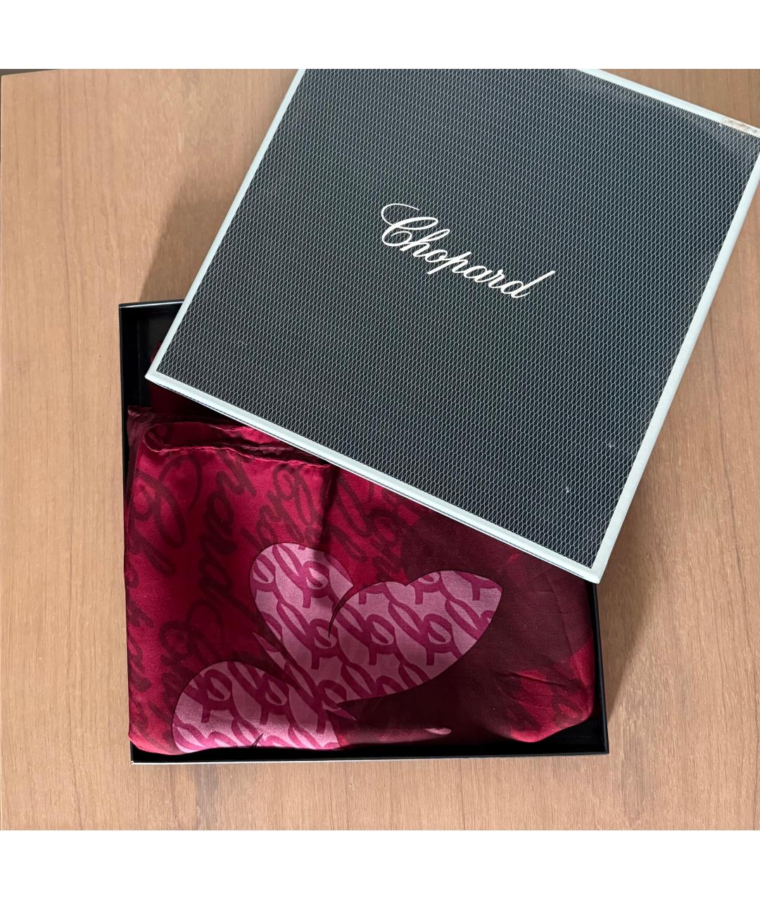 CHOPARD Розовый шелковый шарф, фото 5
