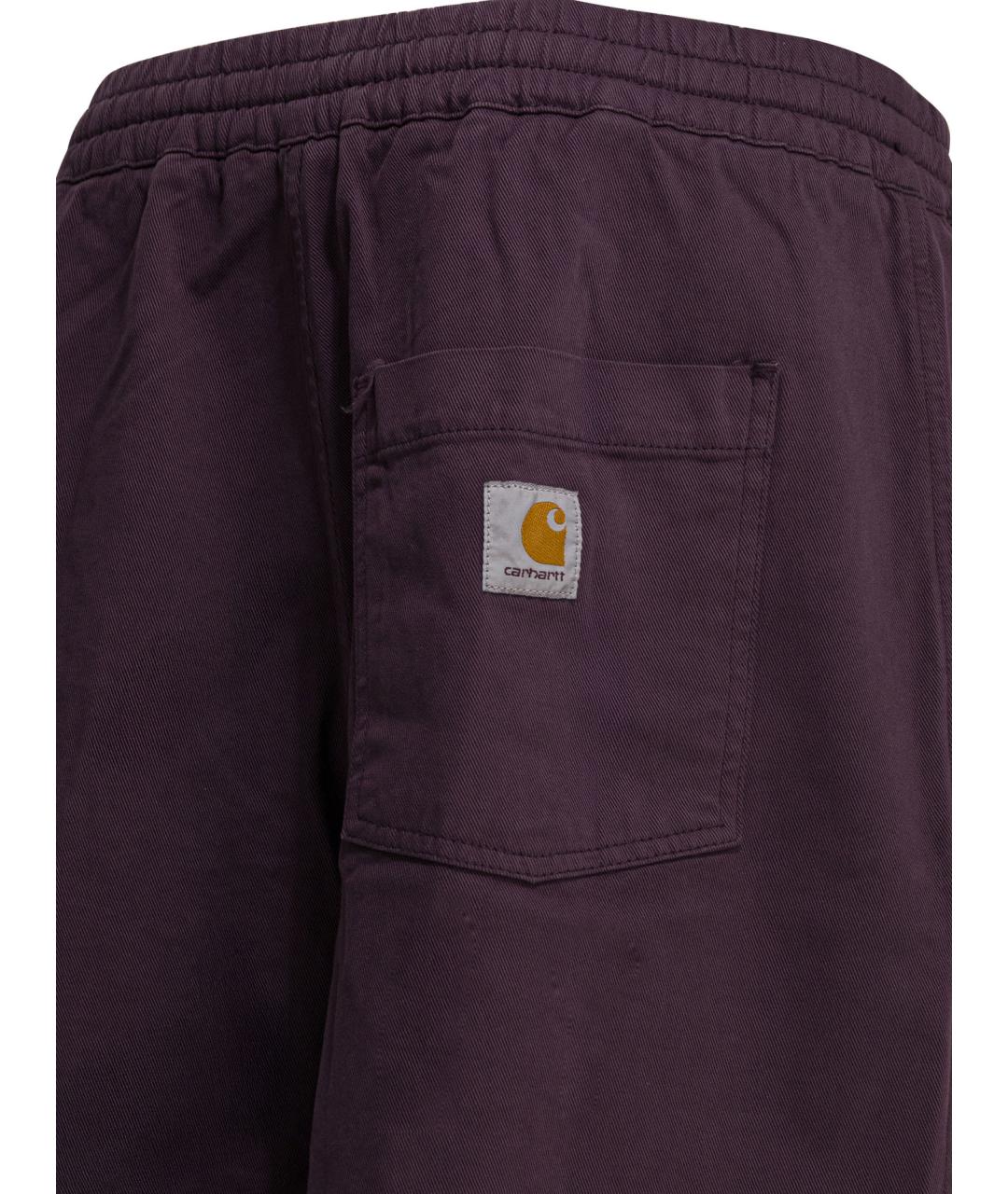 CARHARTT WIP Фиолетовые хлопковые шорты, фото 4