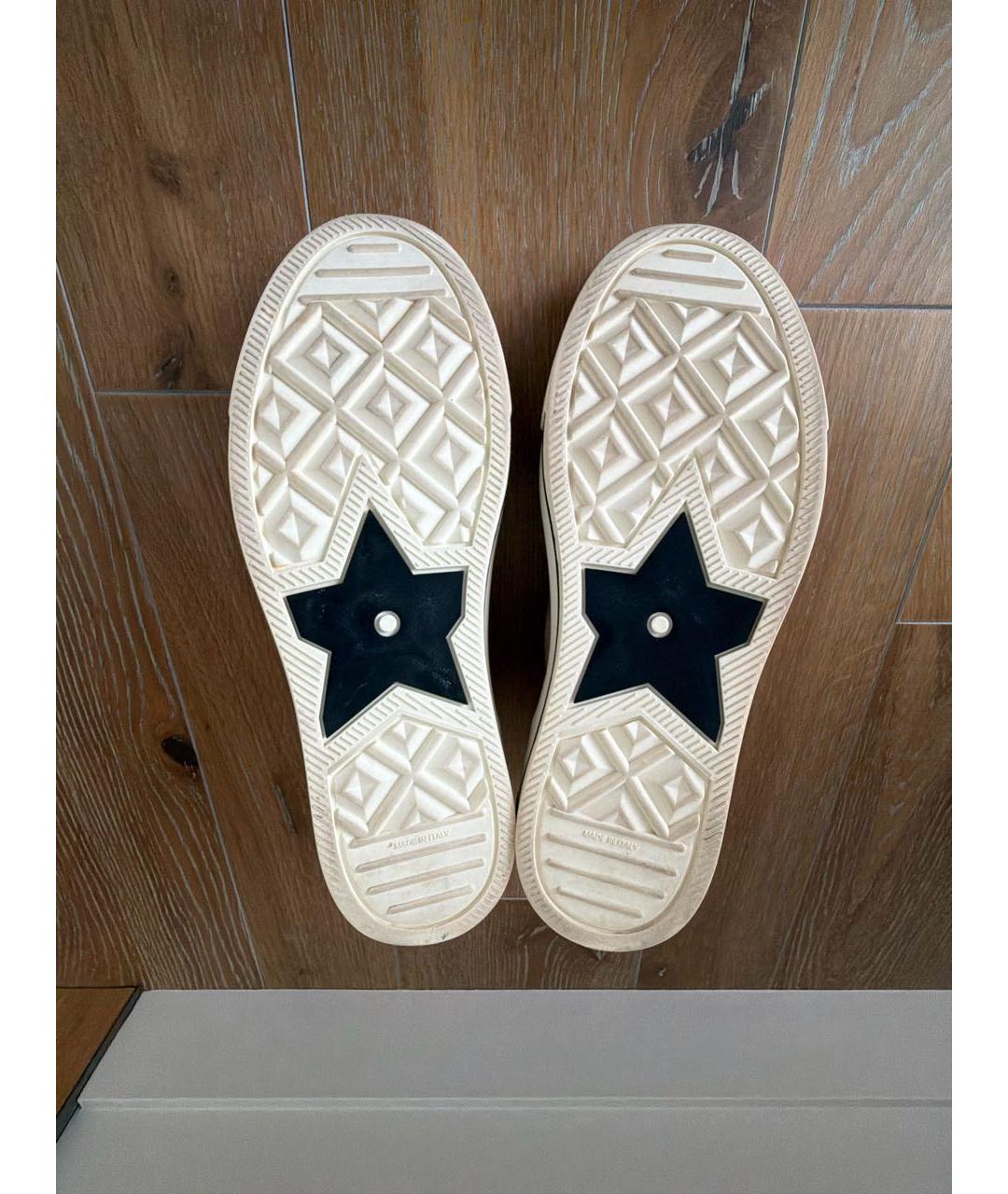 CHRISTIAN DIOR Бежевые текстильные кеды, фото 5