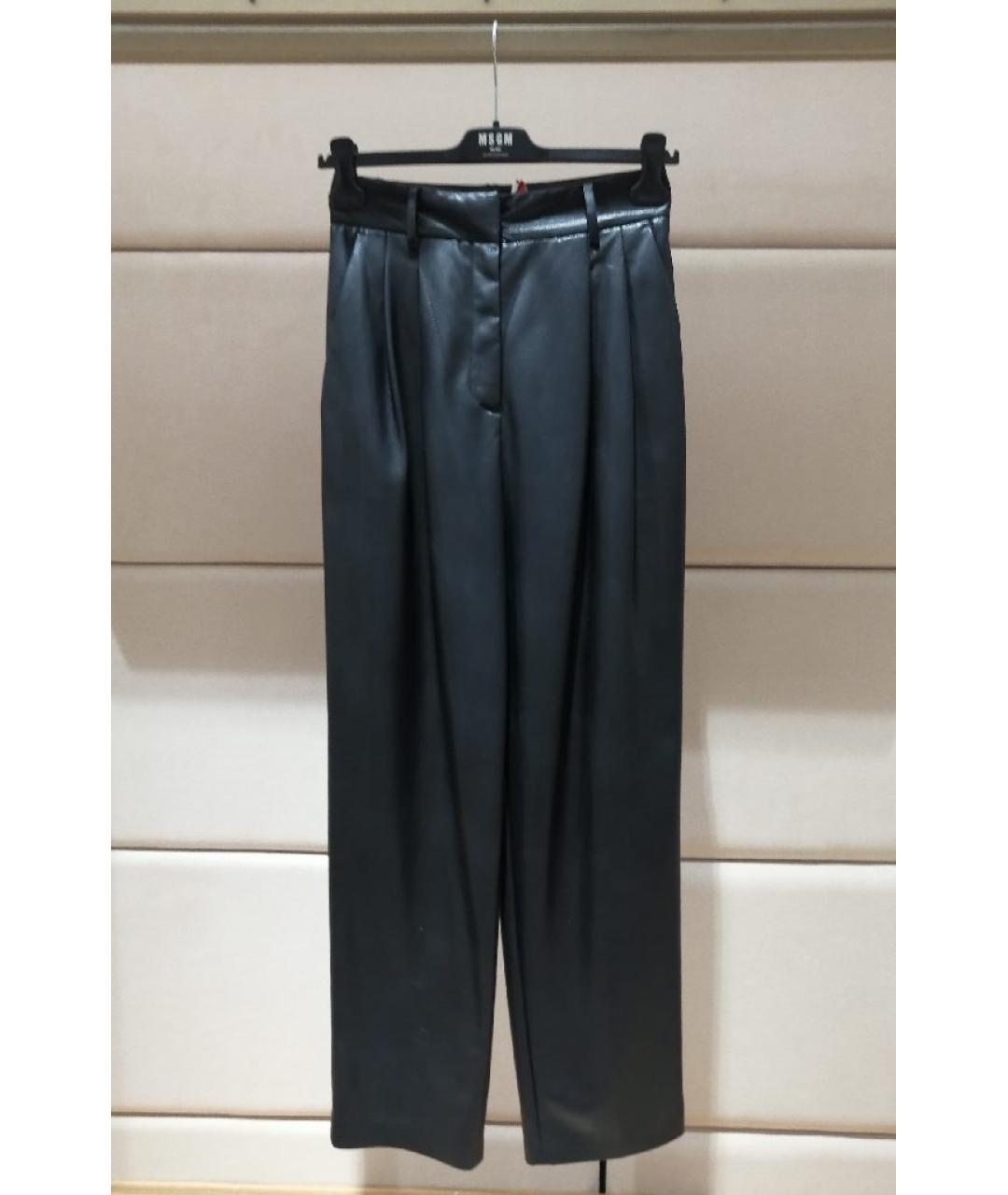 MSGM Черные прямые брюки, фото 3