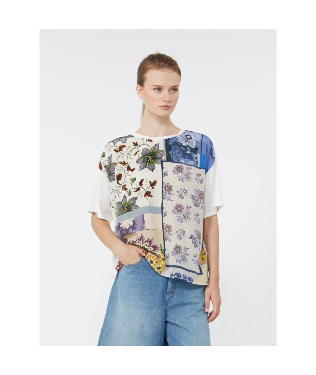 WEEKEND MAX MARA Мульти хлопковая футболка, фото 3