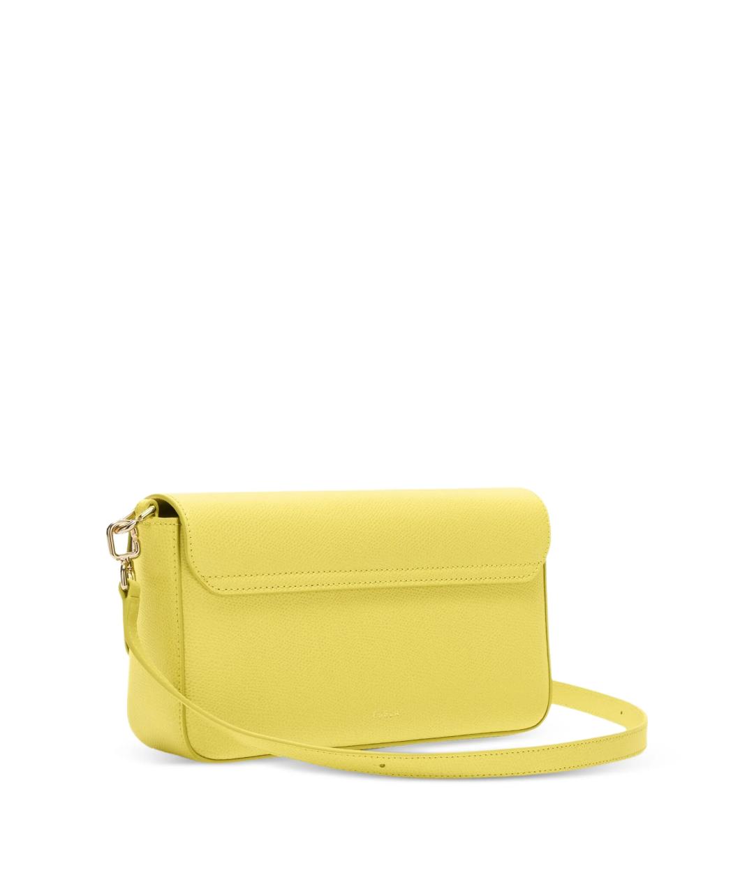 FURLA Желтая кожаная сумка через плечо, фото 2