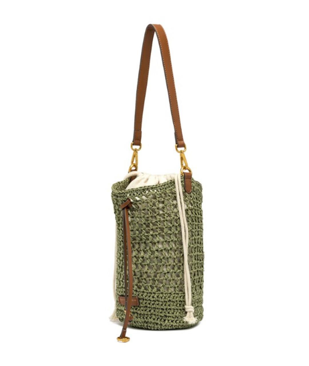 Gianni Chiarini Зеленая пелетеная сумка тоут, фото 2