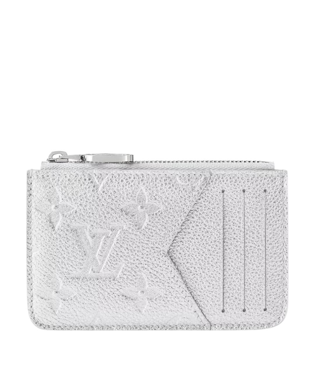 LOUIS VUITTON Серебрянный кожаный кардхолдер, фото 1