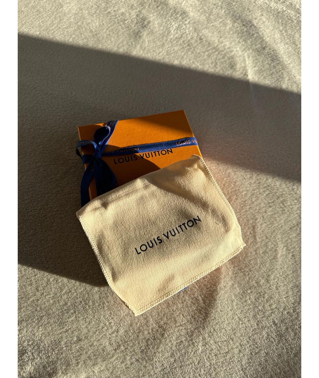 LOUIS VUITTON Серебрянный кожаный кардхолдер, фото 5