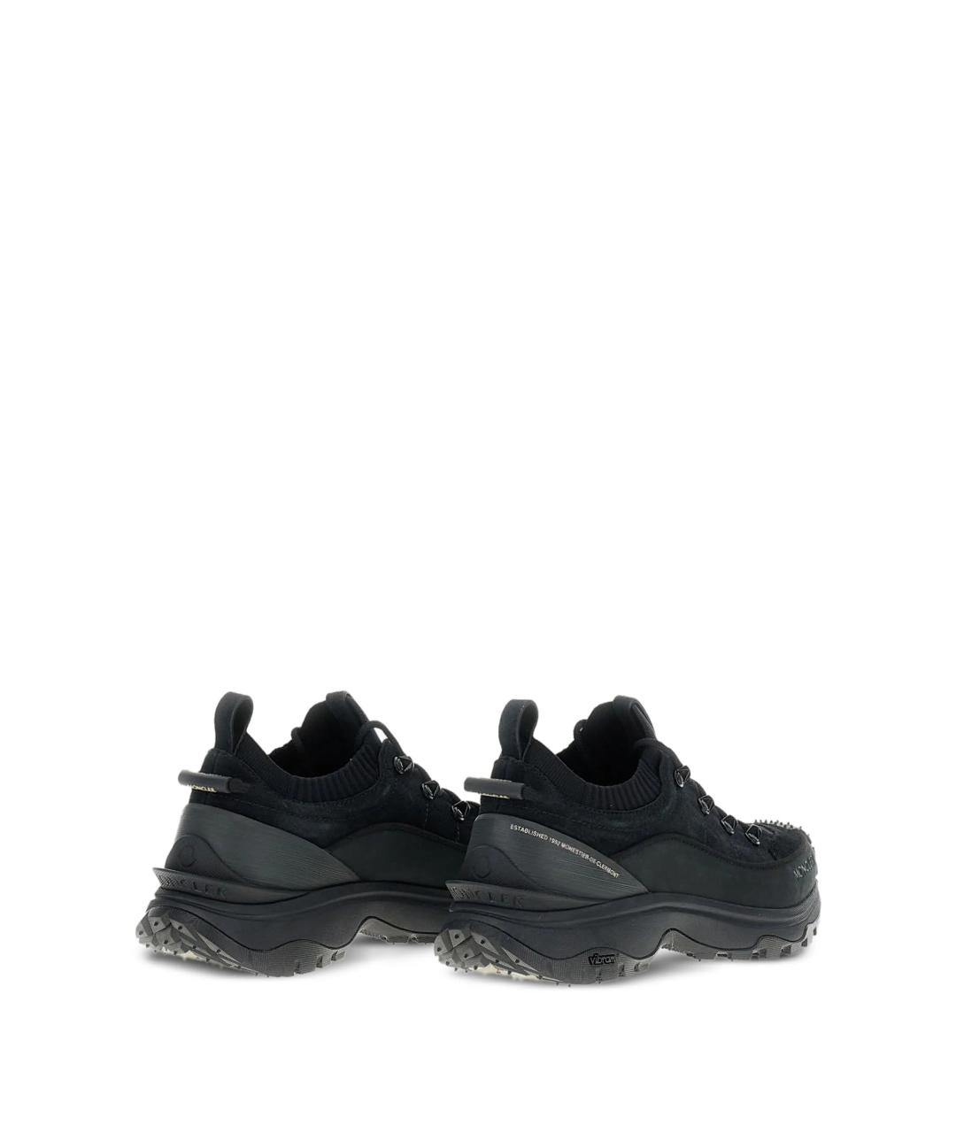 MONCLER Черные низкие кроссовки / кеды, фото 2