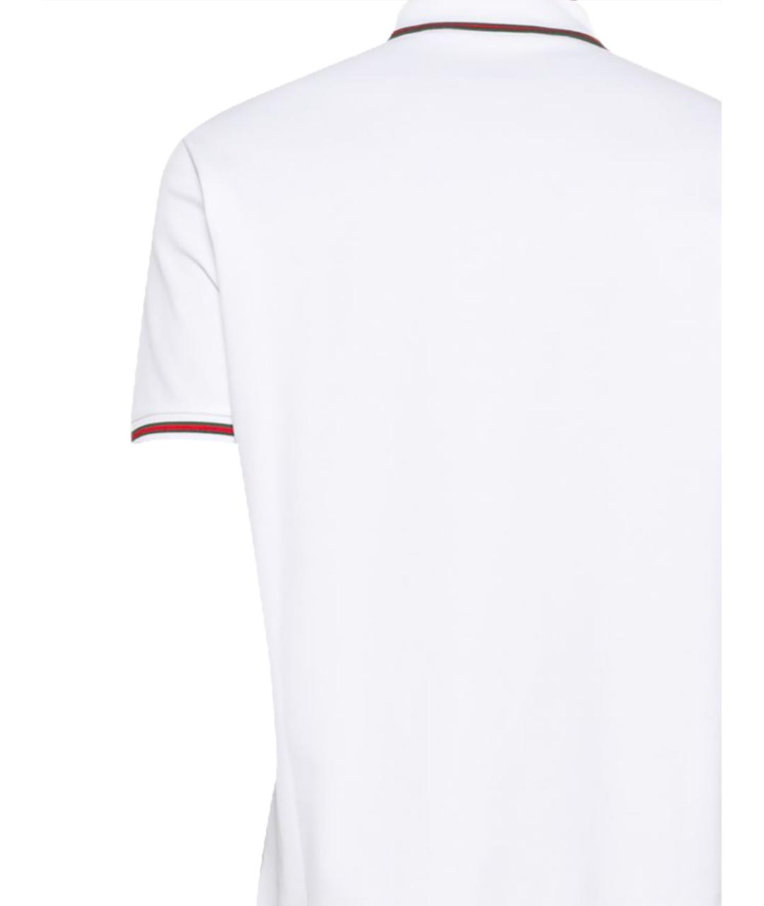 GUCCI Белое хлопковое поло с коротким рукавом, фото 3