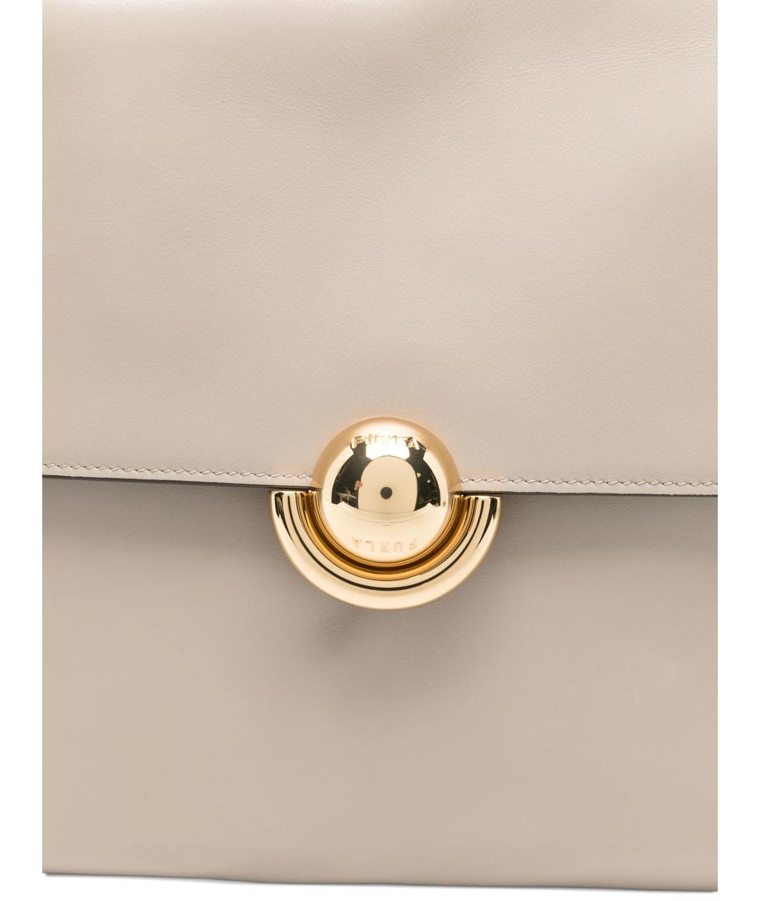 FURLA Серая кожаная сумка через плечо, фото 4