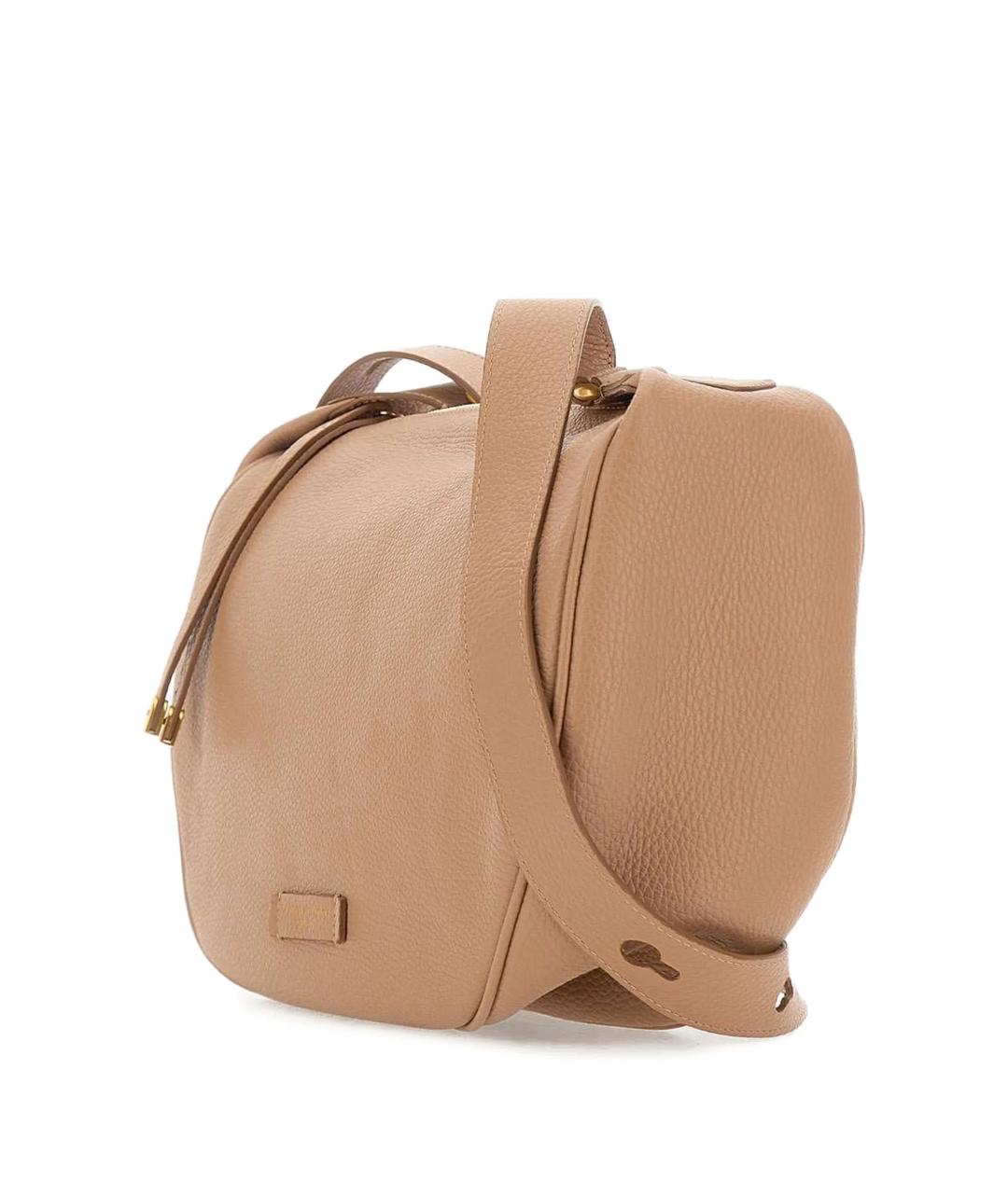 Gianni Chiarini Бежевая кожаная сумка через плечо, фото 2