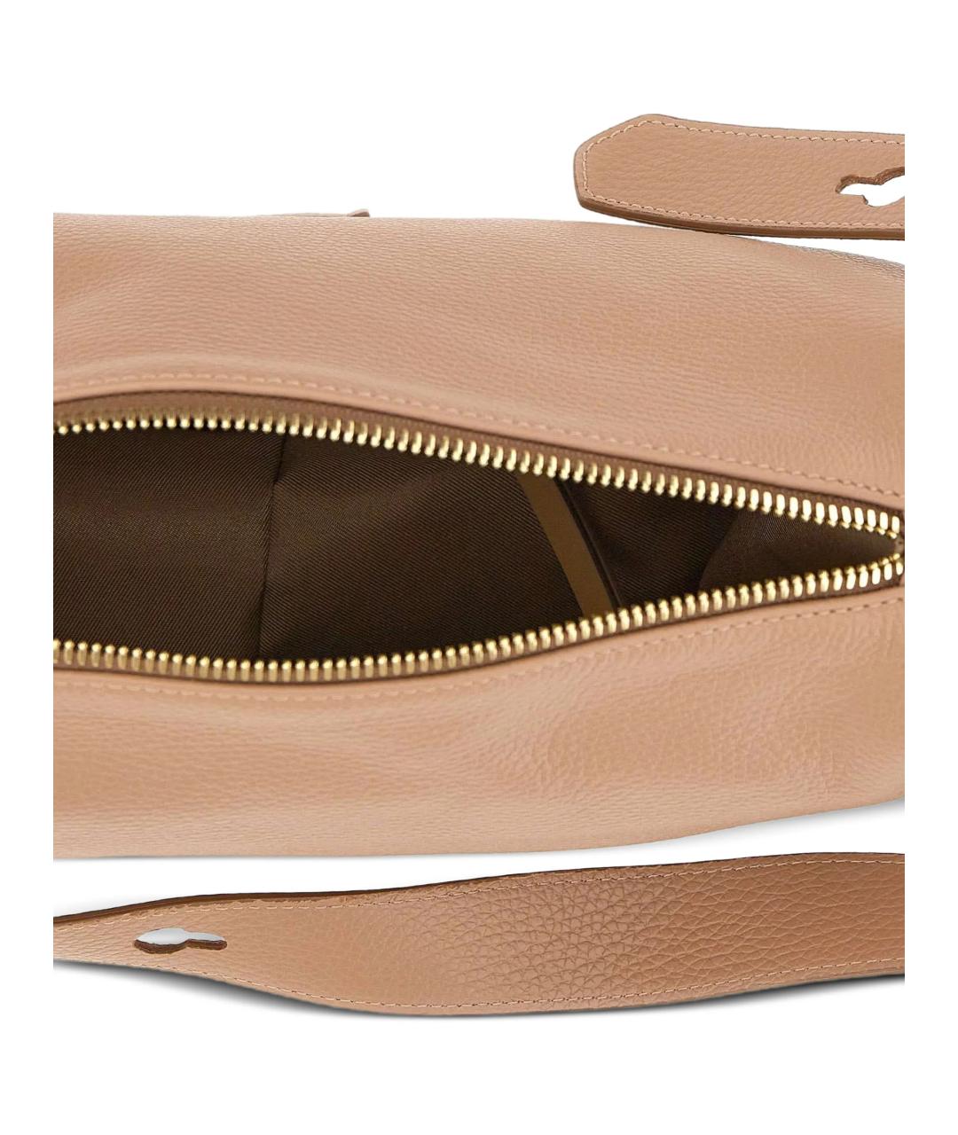 Gianni Chiarini Бежевая кожаная сумка через плечо, фото 5