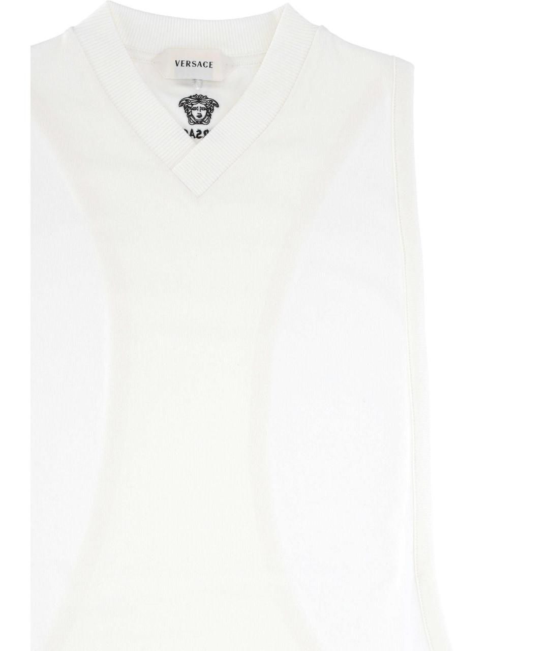 VERSACE Белая хлопковая майка, фото 2