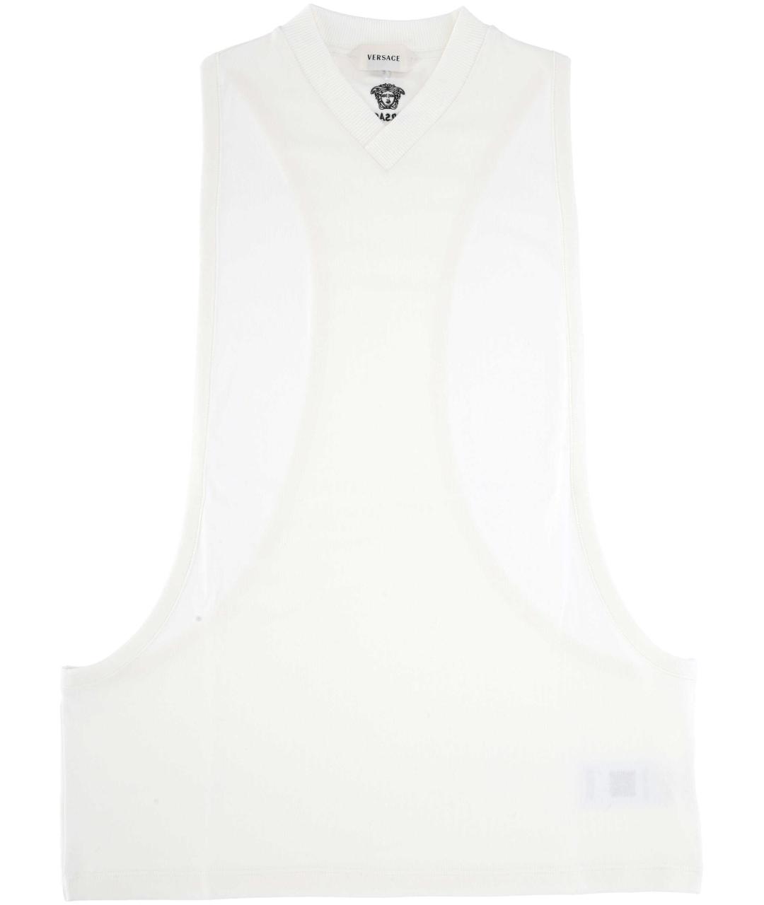VERSACE Белая хлопковая майка, фото 1