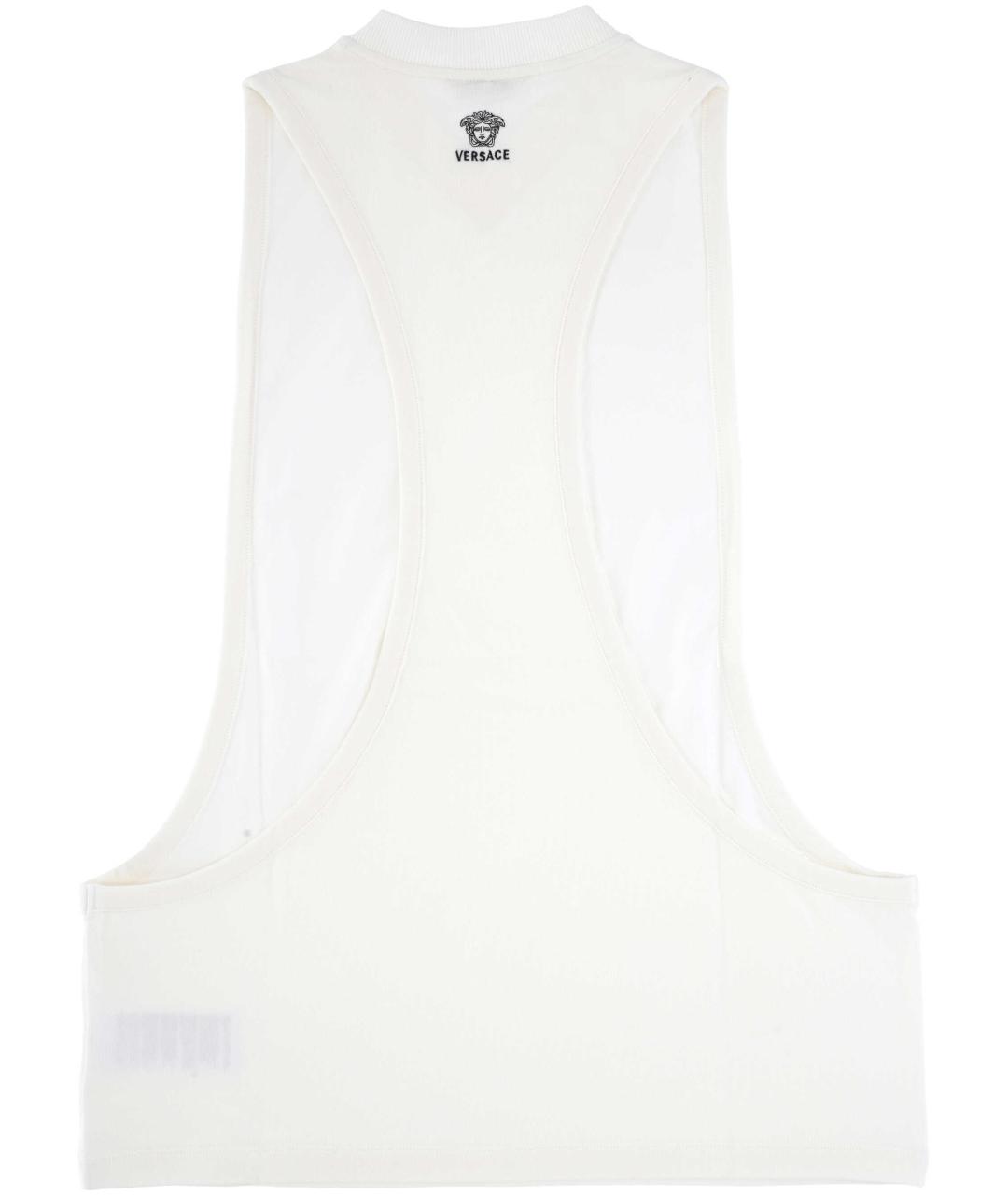 VERSACE Белая хлопковая майка, фото 3
