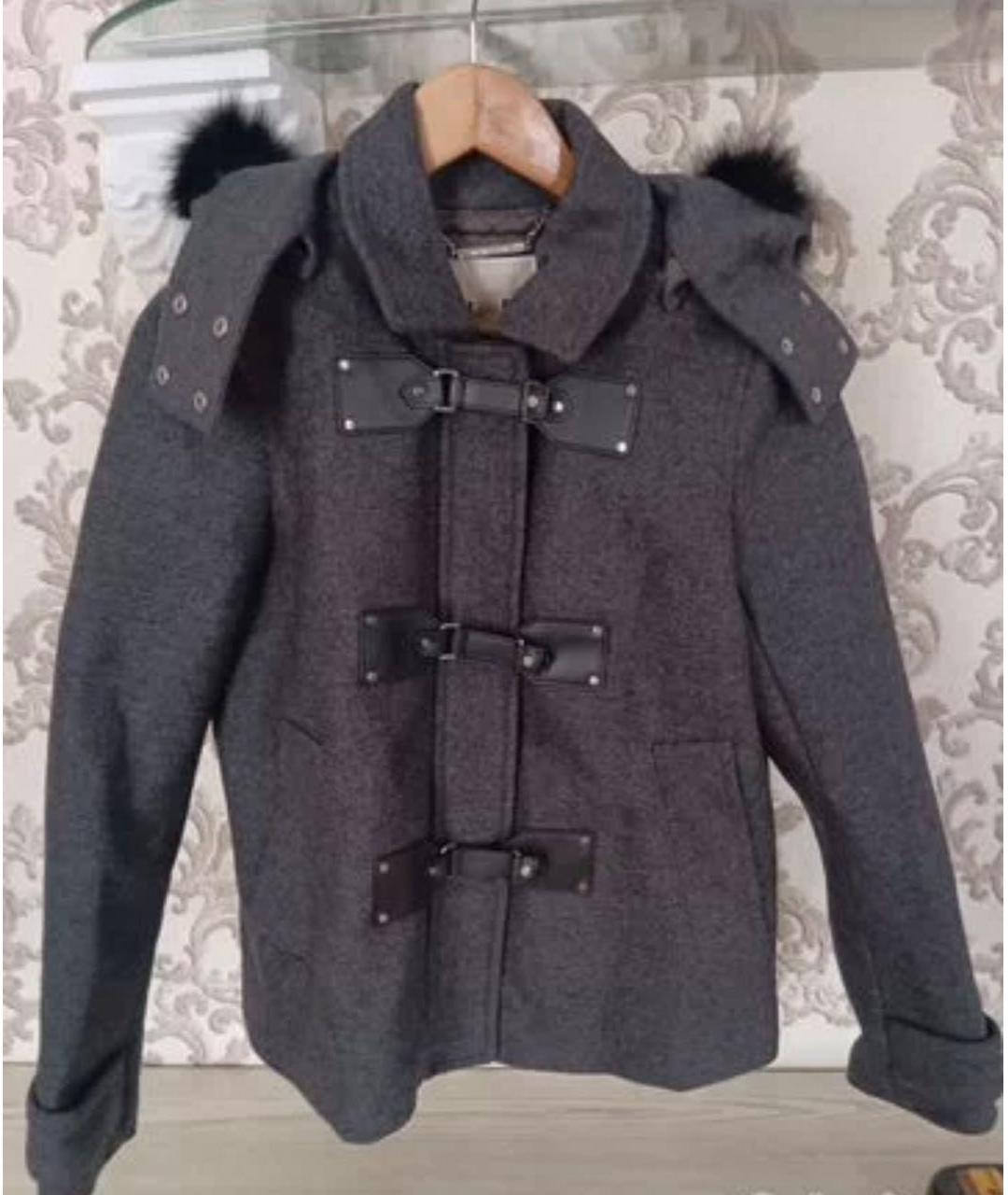 MICHAEL KORS Серое шерстяное пальто, фото 8