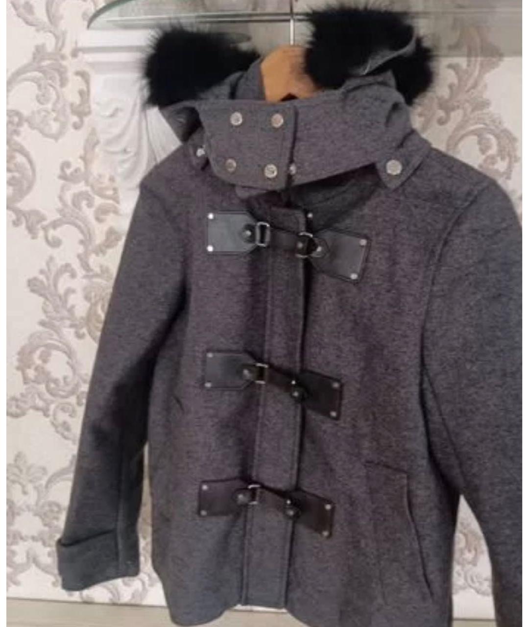 MICHAEL KORS Серое шерстяное пальто, фото 2