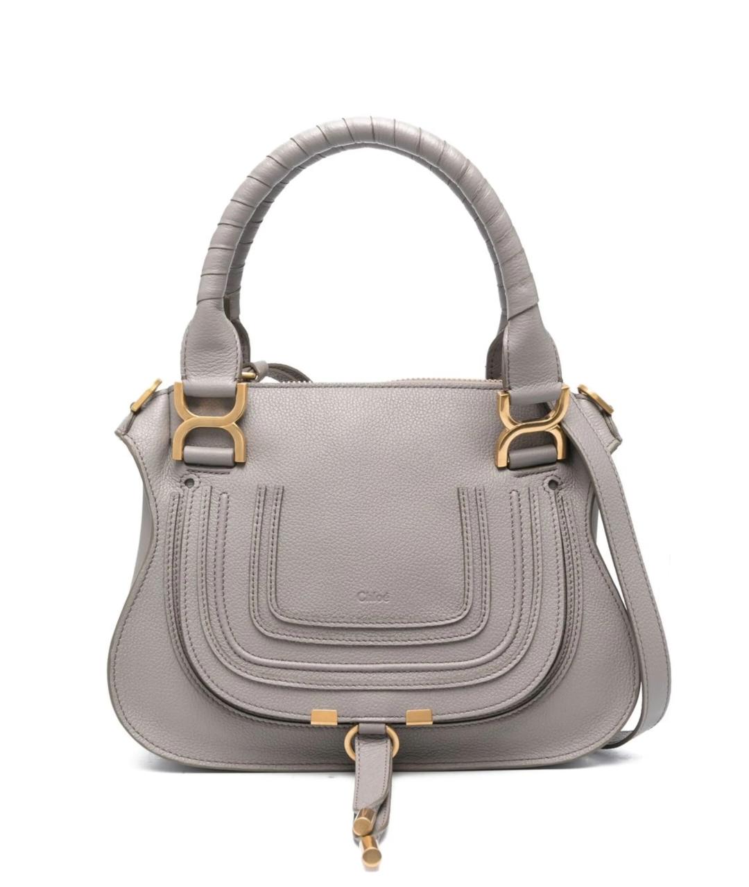 CHLOE Серая кожаная сумка через плечо, фото 1