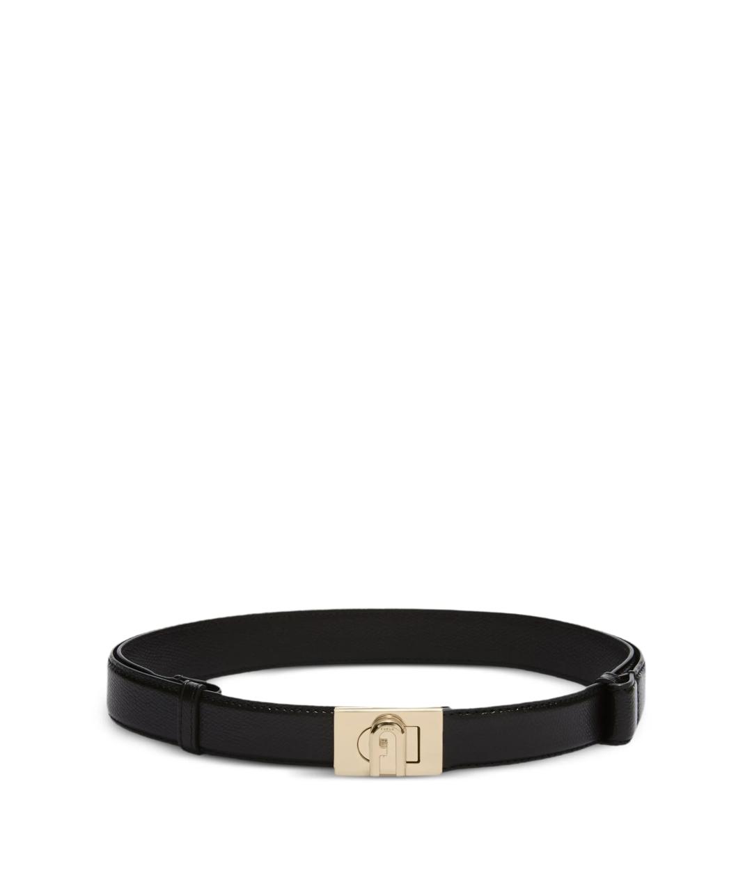 FURLA Черный кожаный ремень, фото 1