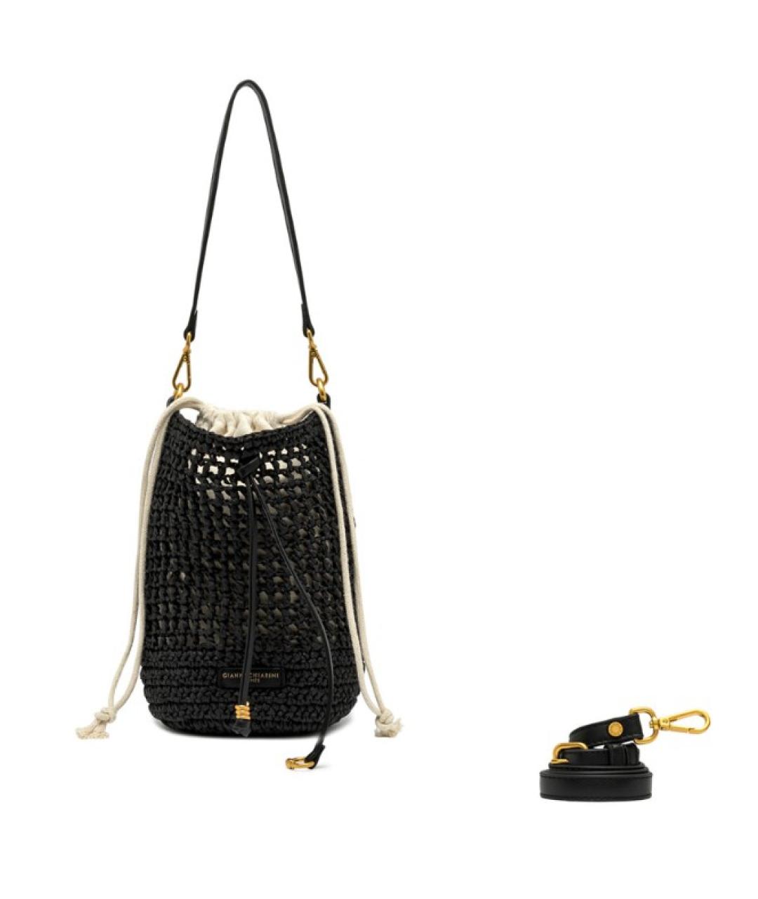 Gianni Chiarini Черная пелетеная сумка тоут, фото 1