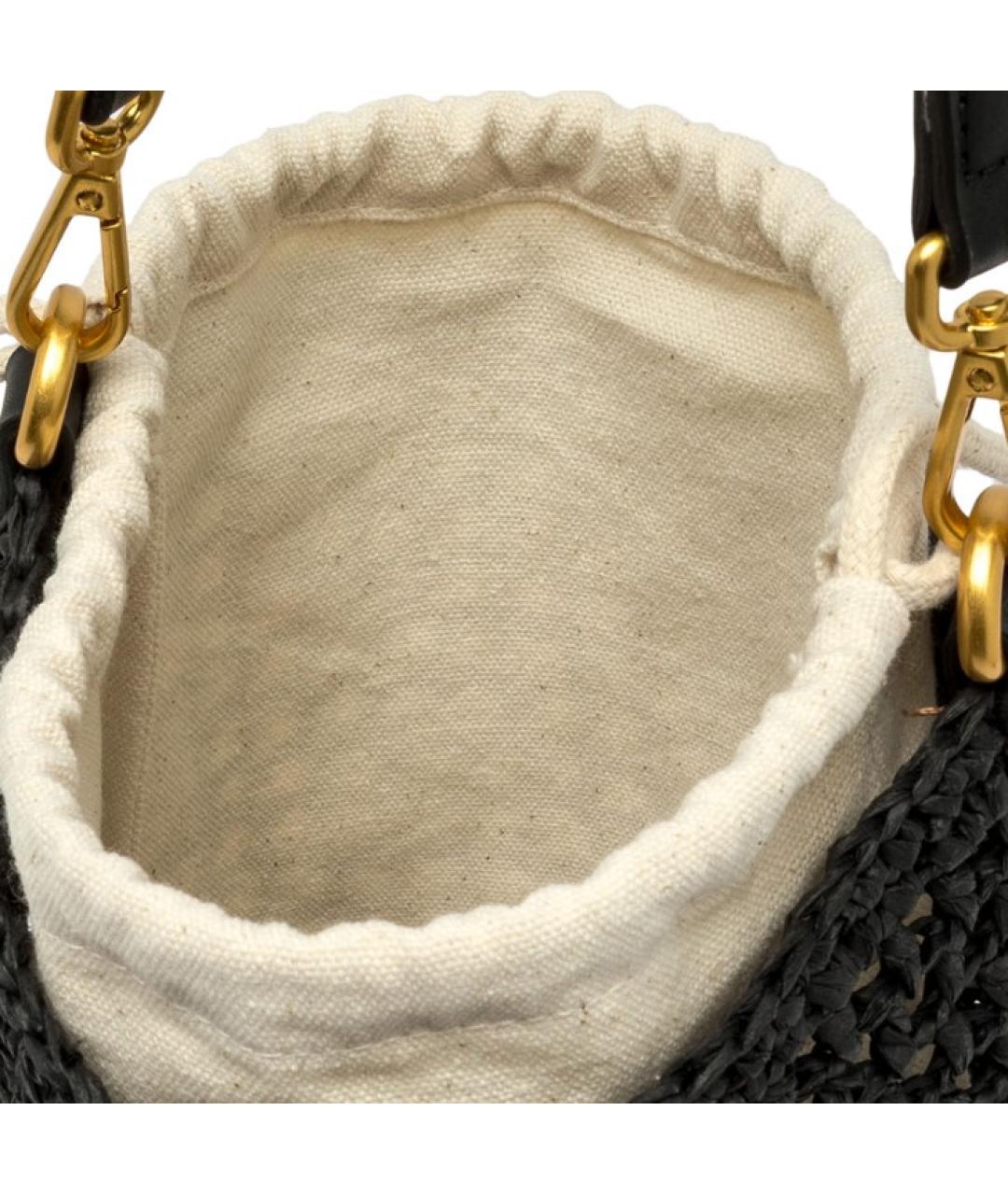 Gianni Chiarini Черная пелетеная сумка тоут, фото 4