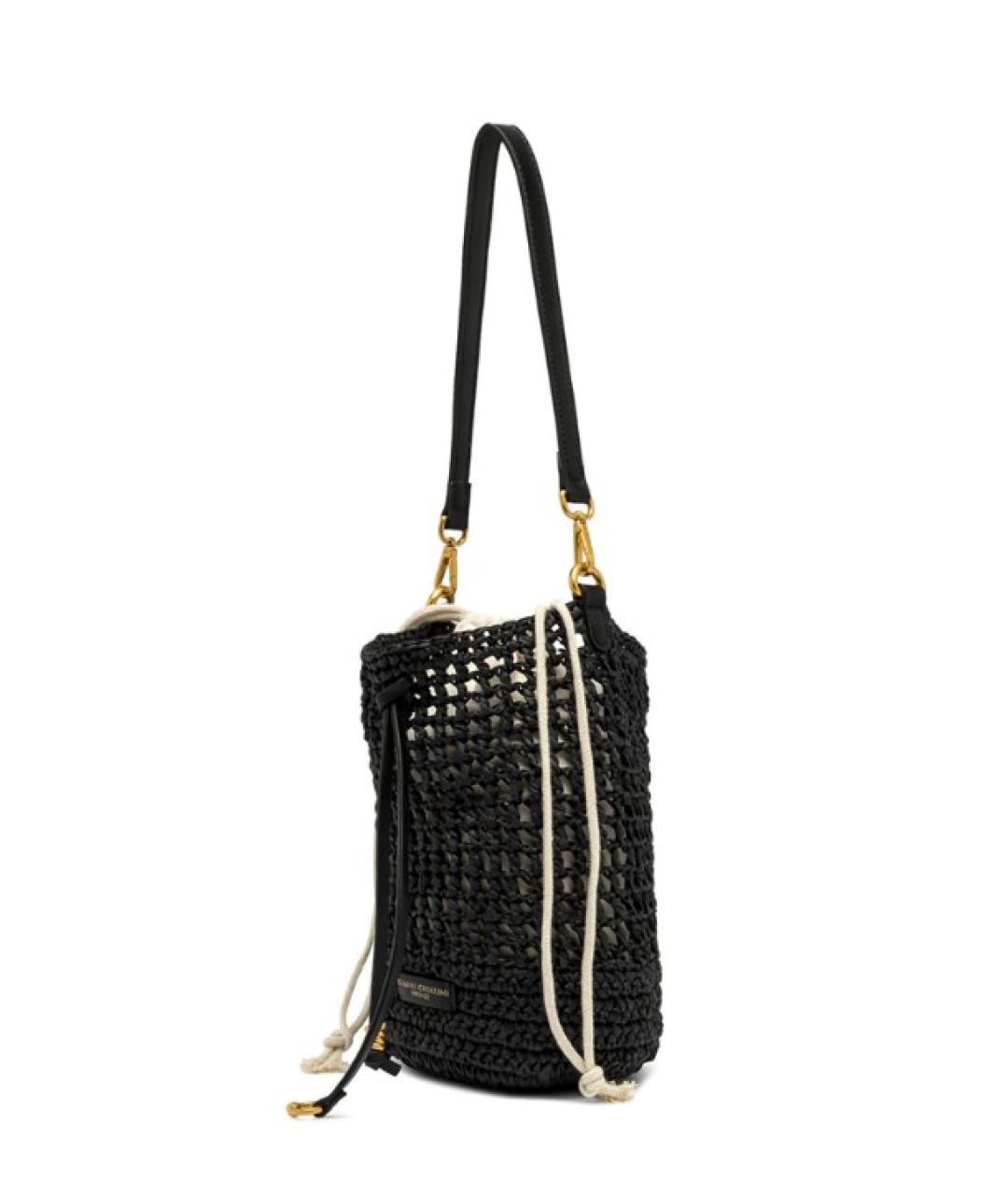 Gianni Chiarini Черная пелетеная сумка тоут, фото 3