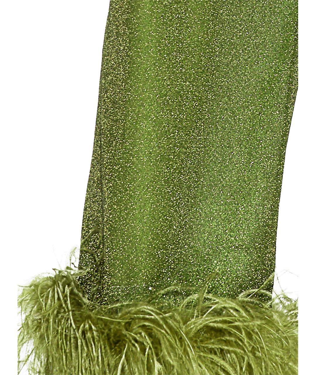 OSEREE Зеленые полиамидовые прямые брюки, фото 2