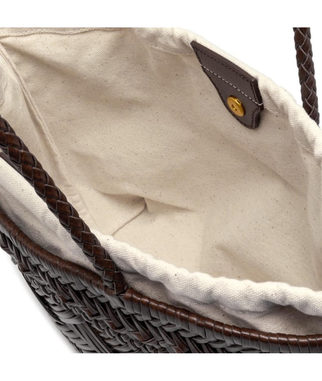 Gianni Chiarini Коричневая кожаная сумка тоут, фото 4