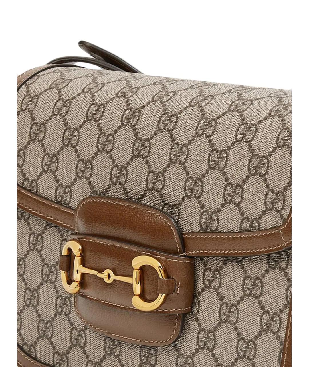 GUCCI Коричневая тканевая сумка через плечо, фото 4