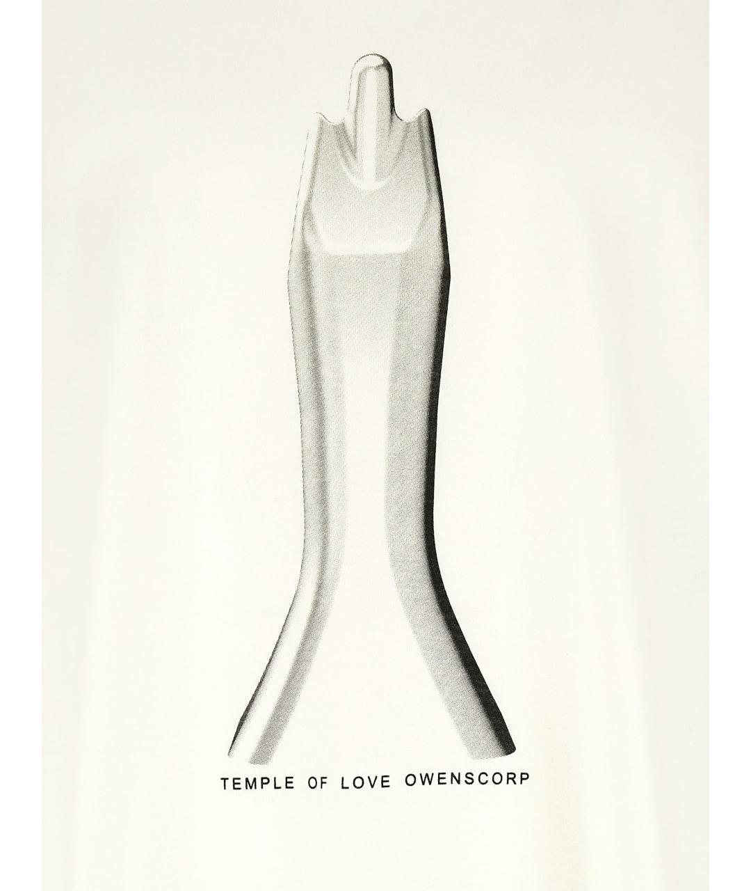 RICK OWENS DRKSHDW Белая хлопковая футболка, фото 2