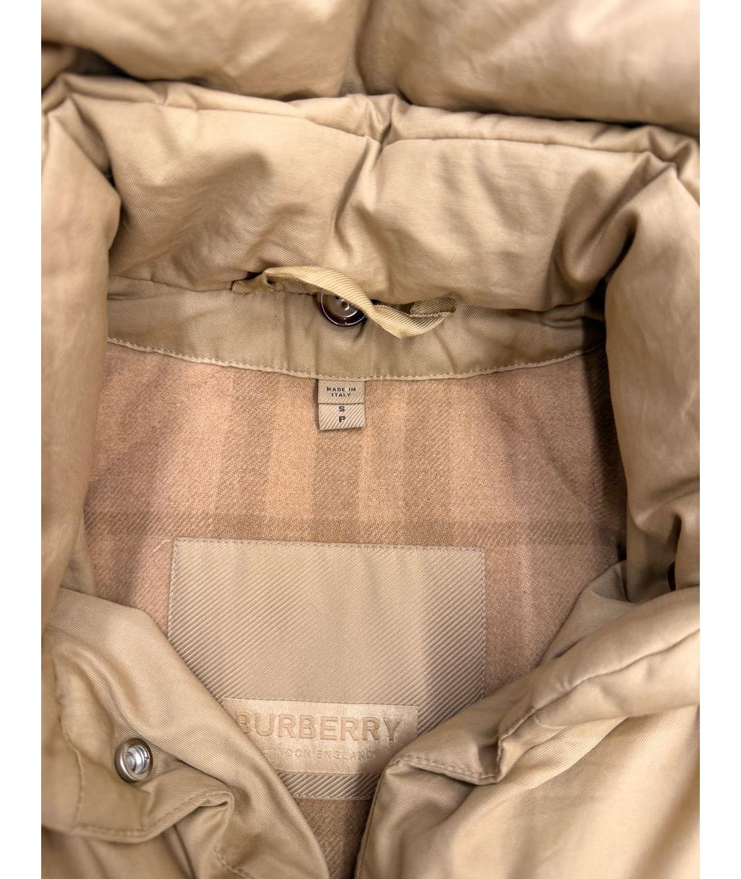 BURBERRY Бежевый пуховик, фото 3