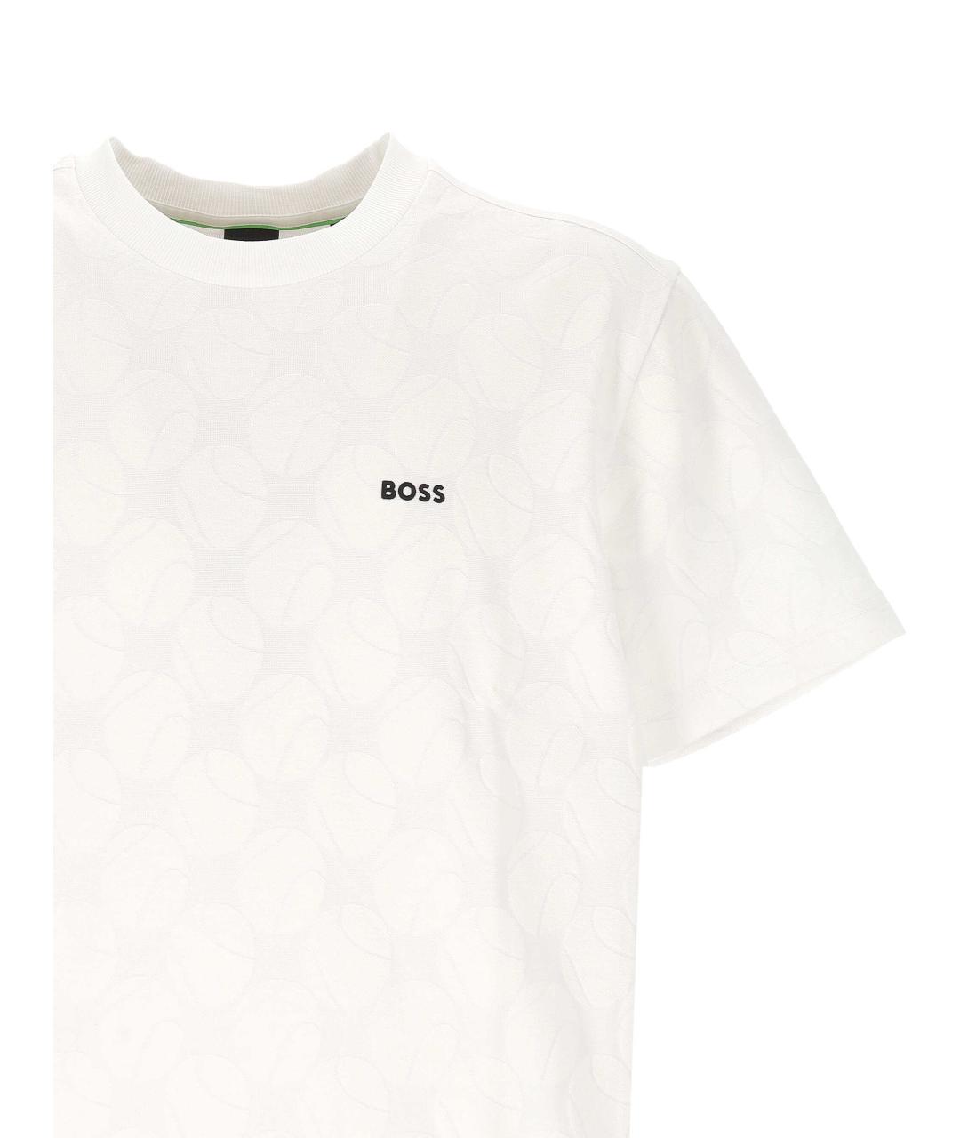 HUGO BOSS Белая хлопковая футболка, фото 2