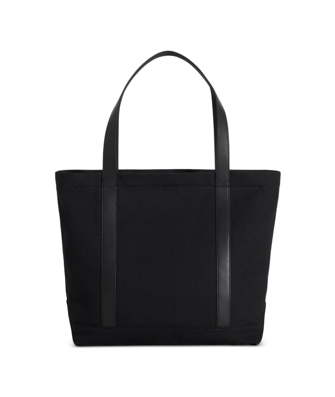 MAISON KITSUNE Черная кожаная сумка тоут, фото 3