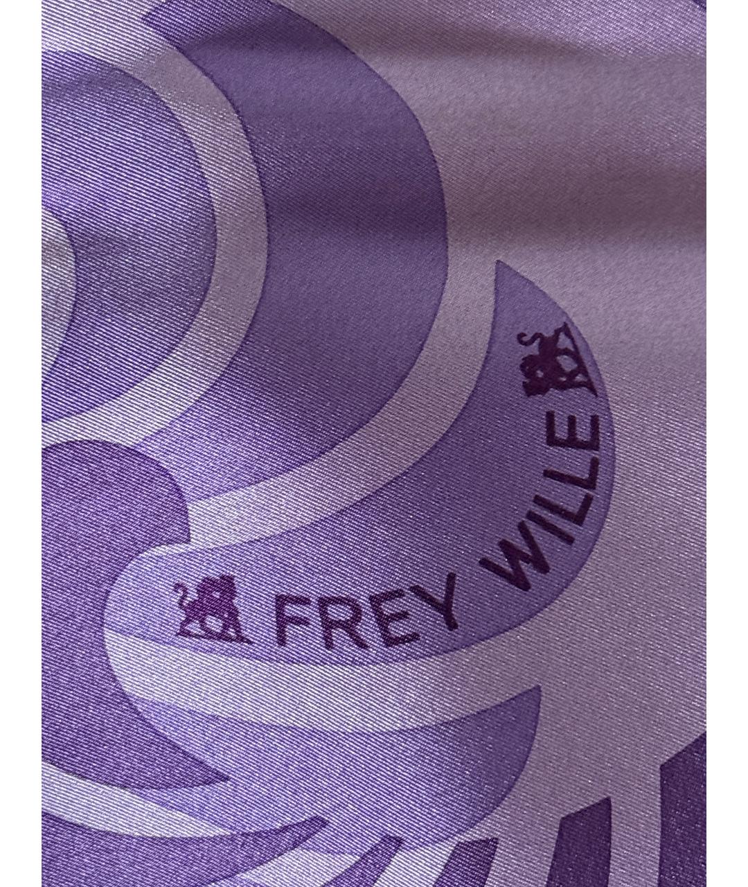 Frey Wille Фиолетовый шелковый шарф, фото 7