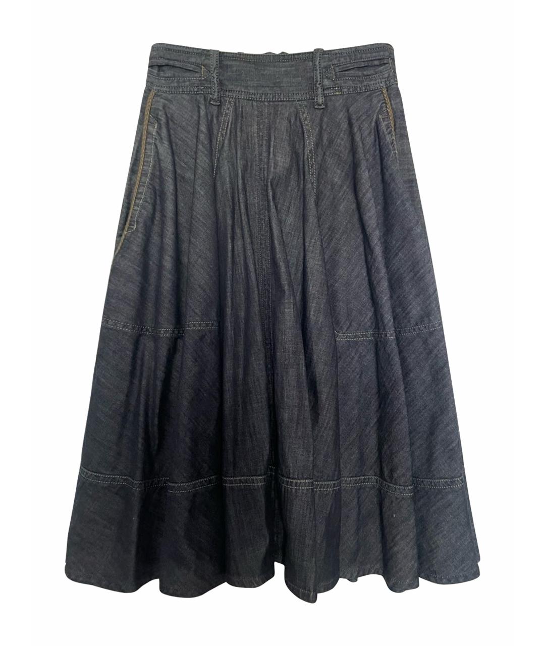 DIESEL Серая деним юбка миди, фото 1